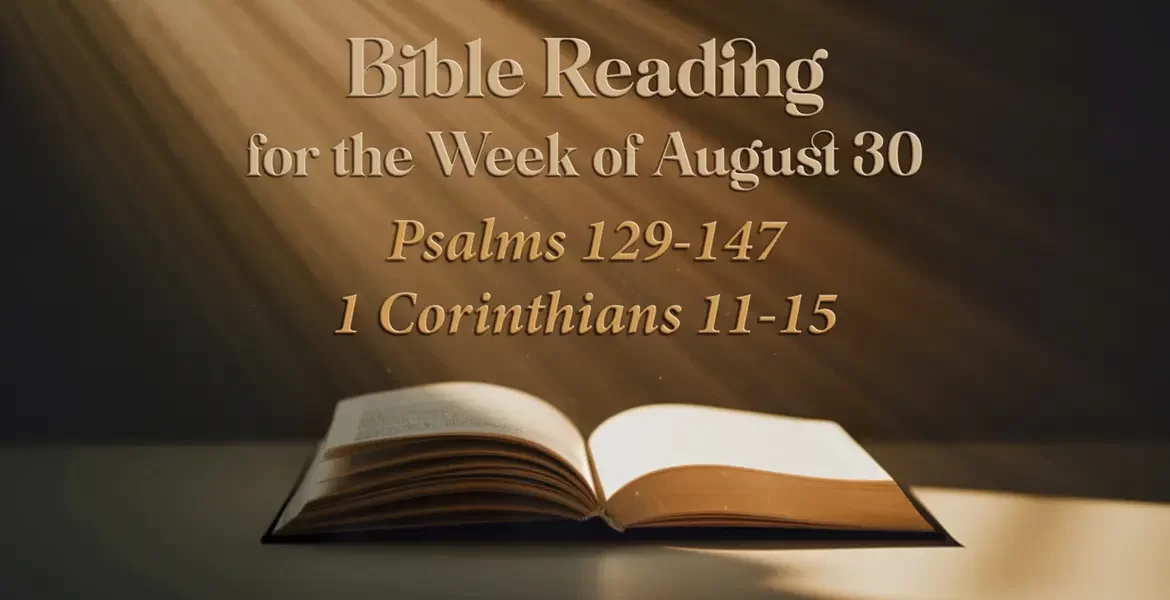 Bible Reading Week of August 30