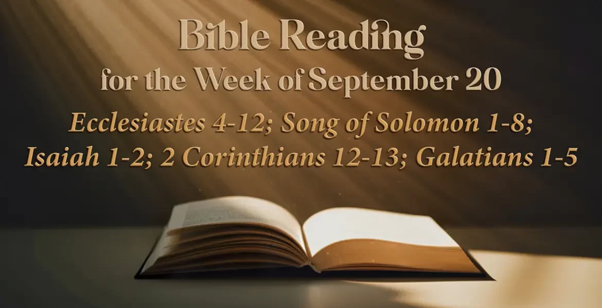 Scripture Reading Week of September 20