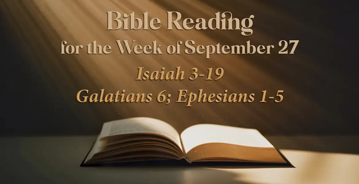 Scripture Reading Week of September 27