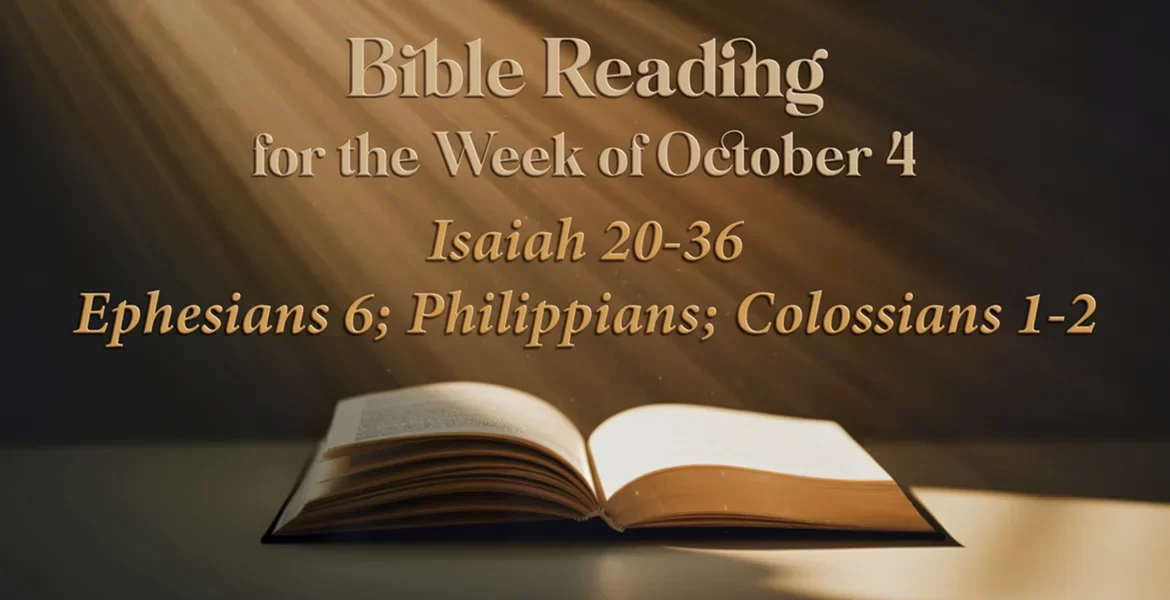 Scripture Reading Week of October 4